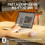 Logitech M240 Bluetooth mouse, wireless, compatto, portatile, monitoraggio fluido - rosa - immagine 2