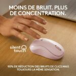 Logitech M240 Bluetooth mouse, wireless, compatto, portatile, monitoraggio fluido - rosa - immagine 3
