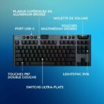 Tastiera da gioco - wireless - Logitech G - G915 TKL X - Interruttore a clic - AZERTY - Nera - immagine 6