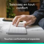 Tastiera portatile - Wireless - Logitech - Keys-To-Go 2 - per Tablet - AZERTY - Grigio chiaro - immagine 4