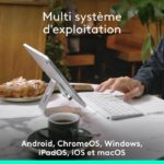 Tastiera portatile - Wireless - Logitech - Keys-To-Go 2 - per Tablet - AZERTY - Grigio chiaro - immagine 5
