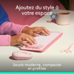 Mouse - Wireless - Logitech - Pop Mouse - Rosa - immagine 2