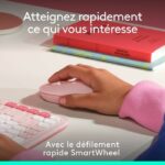 Mouse - Wireless - Logitech - Pop Mouse - Rosa - immagine 3