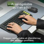 Tastiera - Wireless - Logitech - Tasti con icone pop - AZERTY - Grafite - immagine 3