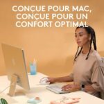 Logitech - solleva il mouse per Mac - ergonomico wireless - bianco - immagine 2
