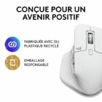 Logitech - Mouse wireless ergonomico - MX Master 3s per Mac - Grigio pallido - immagine 5