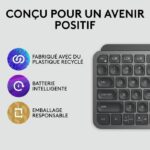Logitech Wireless Keyboard - MX Keys Mini - GRAFITE - Compatta, Bluetooth, retroilluminata per MAC, iOS, Windows, Linux, Android - immagine 5