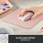 Tappetino per mouse durevole - Logitech - Serie Studio - Easy Glide - Rosa - immagine 2