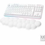 Logitech G - Tastiera da gioco - G715 Linear Wireless Mechanical (GX Red) con poggiapolsi - White Mist