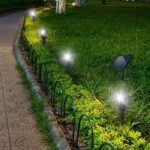 Quattro faretti solari 4 in 1 da attaccare o fissare - LUMISKY - ROUNDY - H27 cm - LED bianco freddo - immagine 2