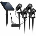 Quattro faretti solari 4 in 1 da attaccare o fissare - LUMISKY - ROUNDY - H27 cm - LED bianco freddo - immagine 4