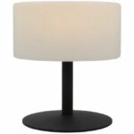 Lampada da tavolo senza fili - LUMISKY - ATLAS Rock - H20 cm - Base in acciaio - Grigio - Bianco caldo e LED bianco
