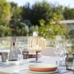 Lampada da tavolo senza fili - LUMISKY - STANDY MINI BAMBOO - H25 cm - Bambù naturale - Bianco caldo e LED bianco