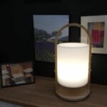 Lanterna wireless a LED Woody LUMISKY - H 37 cm - Bianco - immagine 5