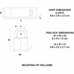 MasterLock lucchetto hasp + - immagine 4