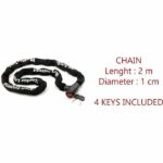 Catena Antifurto Moto MASTER LOCK - Catena da 2 m - Ideale per Moto e Scooter - immagine 2