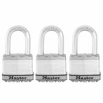Set di 3 lucchetti Master Lock M5eurtrilf - Sicurezza molto elevata - acciaio a carico - uso esterno - Anse M
