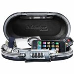MASTER LOCK Mini custodia da viaggio portatile con cavo di sicurezza - Nero