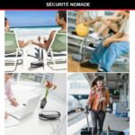MASTER LOCK Mini custodia da viaggio portatile con cavo di sicurezza - Nero - immagine 3