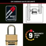 Lucchetto ad alta sicurezza - MASTER LOCK - M175EURDLF - Combinazione - Zinco - Arco a L - Esterno - immagine 3