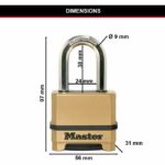 Lucchetto ad alta sicurezza - MASTER LOCK - M175EURDLF - Combinazione - Zinco - Arco a L - Esterno - immagine 5