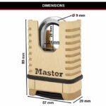 MASTER LOCK Lucchetto in ottone massiccio ad alta sicurezza [Grillo protetto] [una combinazione] M1177EURD - immagine 5