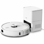 MEDION X41 SW+ - Robot aspirapolvere con stazione di svuotamento - 200 min - Aspirazione potente da 8000 Pa - Navigazione laser