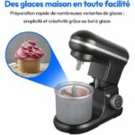 Robot da pasticceria - MEDION - MD18420 - 1200 W - 5 L - 8 velocità - Ciotola per gelato - Nero - immagine 4