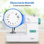 Macchina da cucire - MEDION - SM 70 - 71W - 12 punti - 700 giri/min - LED - Turchese - immagine 2