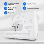 Macchina da cucire - MEDION - SM 60 - 62W - 24 punti + punti doppi - 700 giri/min - LED - Bianco - immagine 2