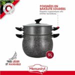 Couscoussier - MENASTYL - 6020033 - Alluminio effetto marmo - 9 litri - Adatto a tutti i piani cottura, compresa l'induzione - immagine 3
