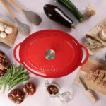 Casseruola - MENASTYL - 6020102 - Ovale - Ghisa smaltata - Rossa - 6,5 litri - immagine 3