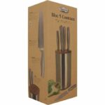 Ceppo portacoltelli 5 pezzi - MENASTYL - 5041070 - Acciaio inossidabile - Legno - immagine 2