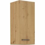 Mobile alto - MODENA - 30 cm - Rovere artigianale e nero opaco - CUISINIER