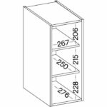 Mobile alto - MODENA - 30 cm - Rovere artigianale e nero opaco - CUISINIER - immagine 3