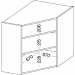 Mobile alto ad angolo - MODENA - 89 x 89 cm - Rovere artigianale e nero opaco - CUISINIER - immagine 3