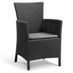 IOWA Poltrona da giardino in simil rattan grigio