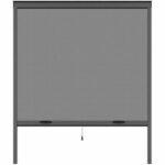 Zanzariera per finestra L125 x H145 cm in alluminio grigio antracite - Tagliabile in larghezza e altezza
