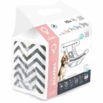 Pannolini per cani - M PETS - PANNOLINI - Femmina M x10 - Circonferenza vita 30-42,5 cm - 4-10 kg - Indicatore umidità - Protezione 12h - immagine 2
