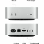Apple - Mac mini (2024) Chip Apple M4 - 16 GB di RAM - 256 GB di memoria SSD - CPU a 10 core GPU a 10 core - Argento - immagine 2