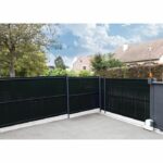 Kit di lamelle per schermatura privacy - NATURE - Per pannello di recinzione rigido - Privacy 4/5 - 1.225 x 2.50 m - Nero