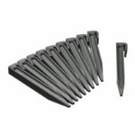 NATURA Lotto di 10 tasselli per bordura giardino - Polipropilene - Grigio - H19,5 x 1,9 x 1,8 cm
