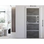 Kit di ristrutturazione per porta interna - NORDLINGER PRO - 4 lastre 85 x 50 cm e 3 profili 85 x 2 cm - Grigio agata - immagine 2