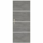 Kit di ristrutturazione per porta interna - NORDLINGER PRO - 4 lastre 85 x 50 cm e 3 profili 85 x 2 cm - Grigio agata
