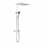 Colonna doccia OCEANIC - Miscelatore termostatico - Testa quadrata alta 40x40 cm - Cromo