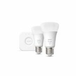 PHILIPS Hue White - Lampadina LED Smart Starter kit - 9,5W - E27 - Confezione da 2 - immagine 3