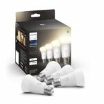 Philips Hue White, lampadina LED collegata E27, equivalente 60W, 800 lume, compatibile Bluetooth, 4 pacchetto - immagine 3