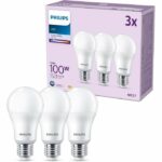 Lampadina LED - PHILIPS - 100 W - A67 E27 - Bianco freddo - Non dimmerabile x 3 - immagine 3