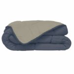 Piumino in microfibra 400 g/m² CALGARY Petrolio e mastice 220x240 cm