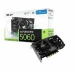 PNY - Scheda grafica - GEFORCE RTX 5060 - 8 GB - Overclockata - Doppia ventola - DLSS 4